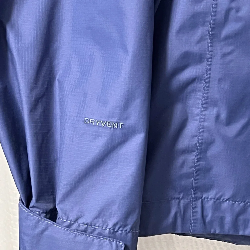 The North Face Dryvent Women's Rain Jacket Full Zip Hooded Blue, Size L READ‎